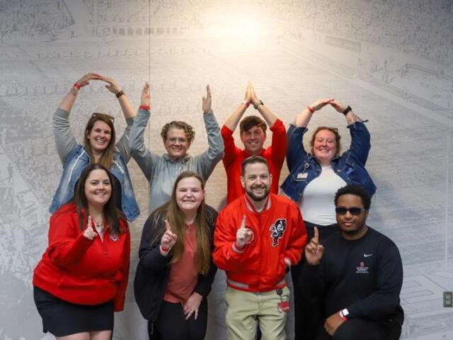 A photo of the Student Conduct team at last year's Student Life Celebration